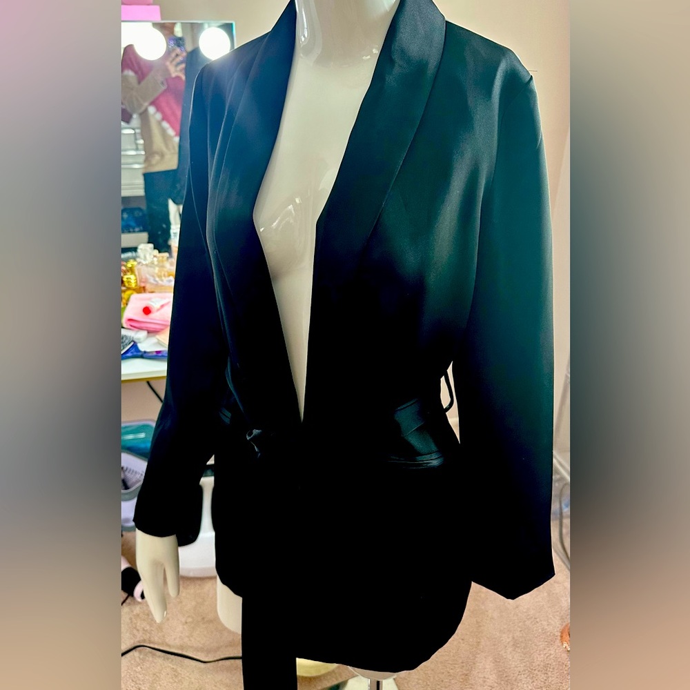 By Malina satin blazer